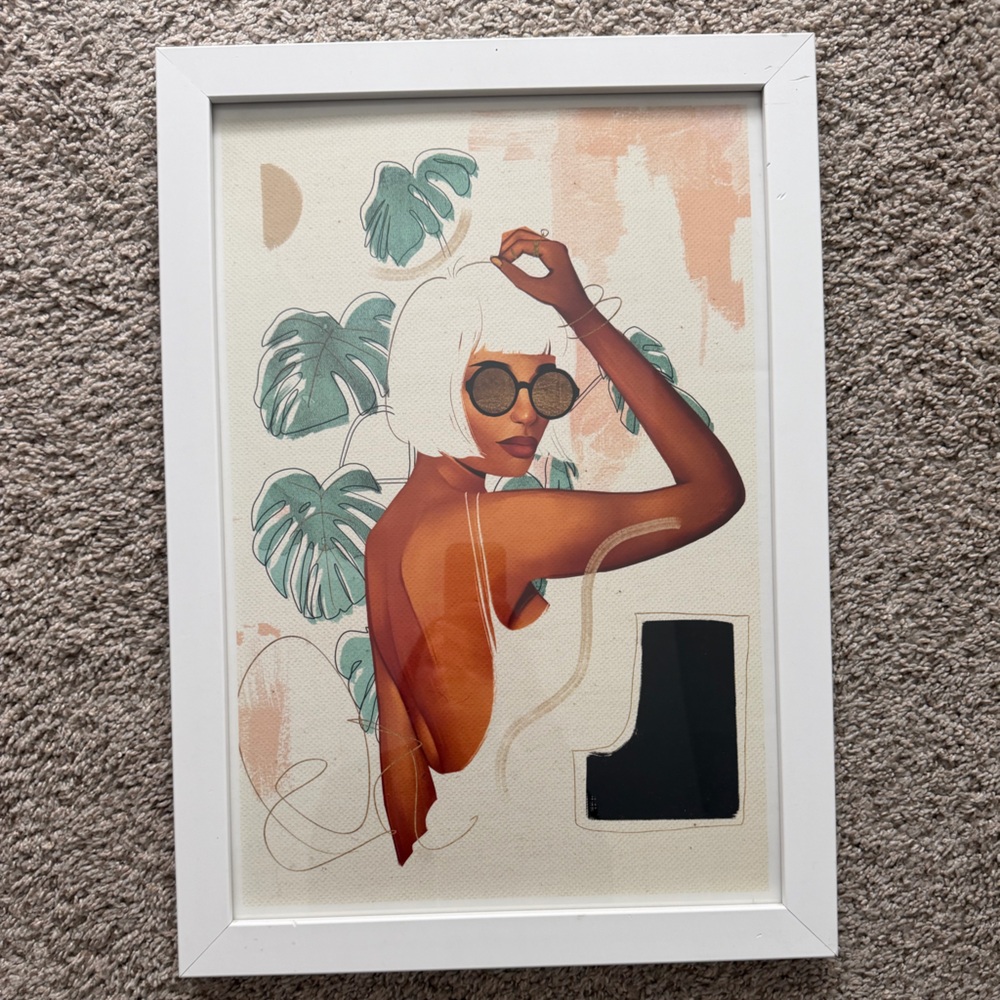 Wynwood Studio Framed Wall Art 19x13” Art Print Women Jungle Boho - Picture 4 of 5
